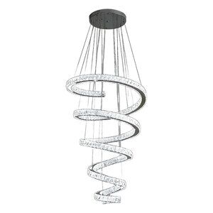 Long Spiral Hanging Crystal Chandelier Dia100